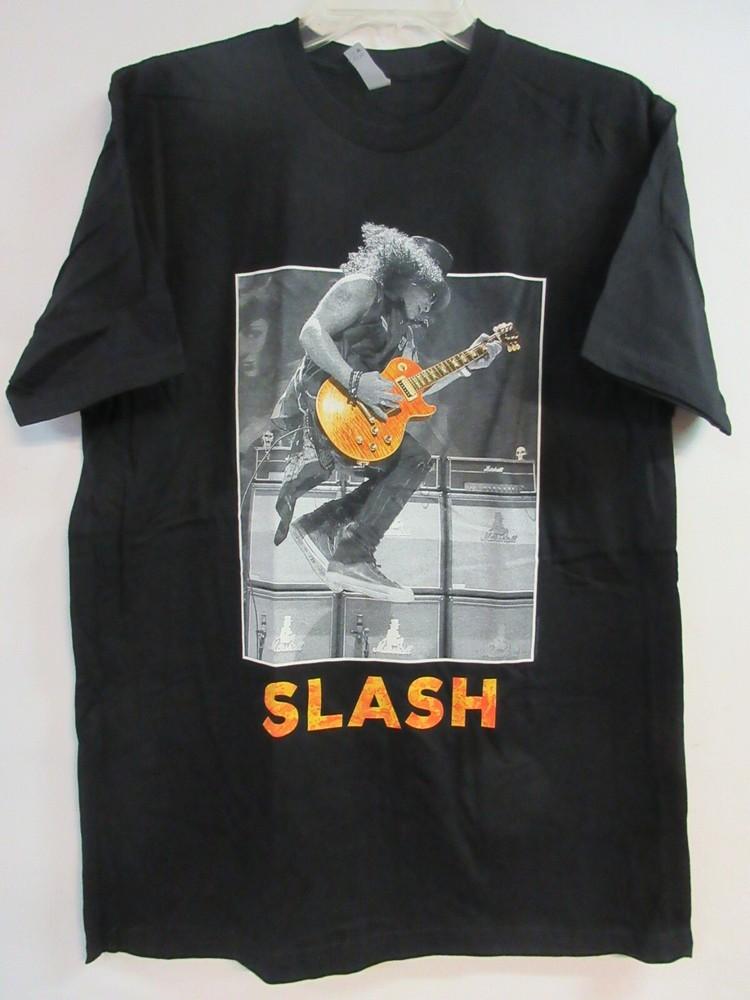 SLASH OFICJALNY MERCH SKOK GITARA ZESPÓŁ KONCERT MUZYKA DUŻY Unisex Koszulka