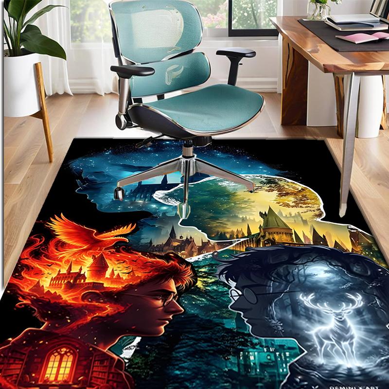 Harry Potter Pattern Rug, Indoor/Outdoor Mat, for Picnic, Gameroom, Bedroom, Office, Living Room, Home Decor Carpet, Birthday Gift
