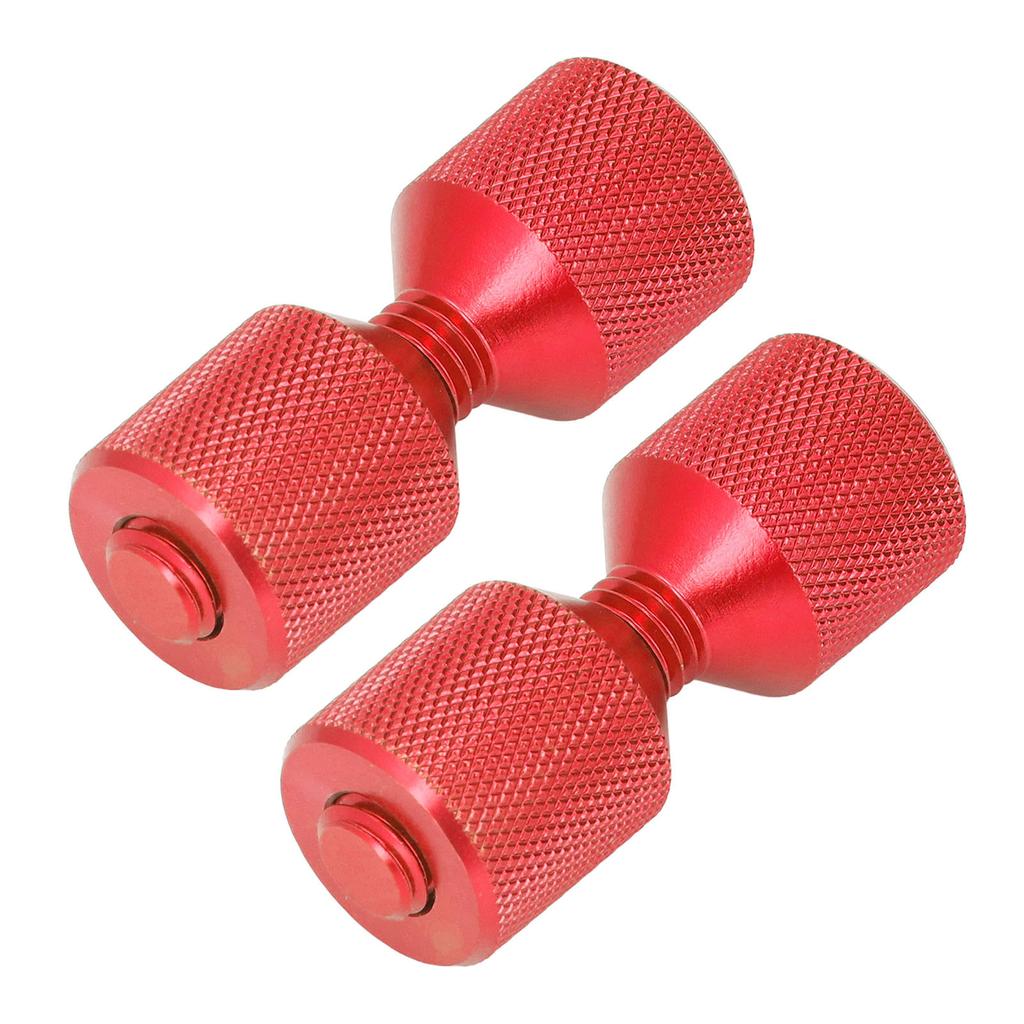 2 Stück Flansch-Ausrichtungsstift Eloxiertes Aluminium 1-1/8 Zoll Flansch Doppelbohrungs-Stifte Set für 0,5 bis 14 Zoll 150LB Flansche Rot