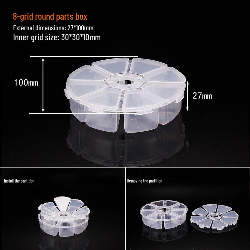 

Прозрачный пластиковый ящик для хранения ювелирных изделий и деталей с несколькими отделениями