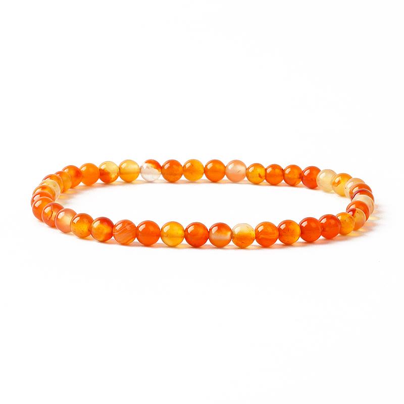 Reiki Natural Stone Bracelets For Women Men 4MM Beads Stretch Bracelet Wholesale Agate Lava Tiny Bangles Handmade Simple Jewelry