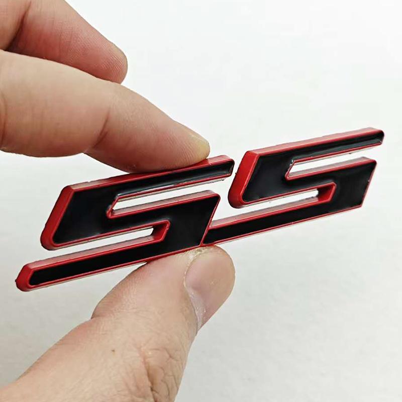 3D Metal SS Logo Sticker Front Grill Emblem Badge For Chevrolet Onix Blazer lumina Camaro Cruze Travers Monza Car Accessories