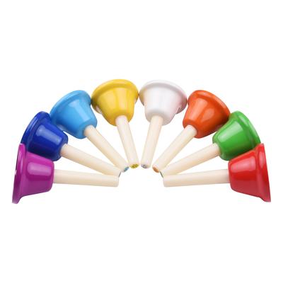 8pcs Colorful Hand  8 Note Diatonic Metal Hand  S Set Tinkle  S Percussion Instrument