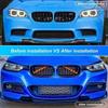 2pcs Car Front Grille Nose Trim Air Inlet Bar Strip Vent Sport Sticker for  X1X2X3X4X5 Modify 1 2 3 4 5 6 7series