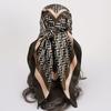 90 * 90Cm Square Scarf, Simulated Silk Scarf, Women'S Headscarf Co Contrasting Color Shawl Stripe Simple