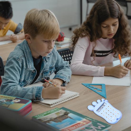 Calculator Design drăguț în formă de picior Ecran LCD cu 8 cifre Multifuncțional cu butoane confortabile din silicon Calculator