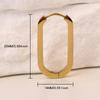 Goldene U-förmige Geometrische Titanstahl-Ohrringe im Koreanischen Stil - Einfaches, Modisches Design für Damen.