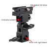 Black Hot Shoe Flash Umbrella Holder Light Stand Bracket For Photo Video Photography