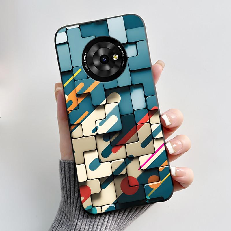 Casing For TCL Suixuetang M1 / OneTouch T615N Phone Case Luxury Dragon Cute Cool Boys Girls Soft Silicone Back Cover Black Shell