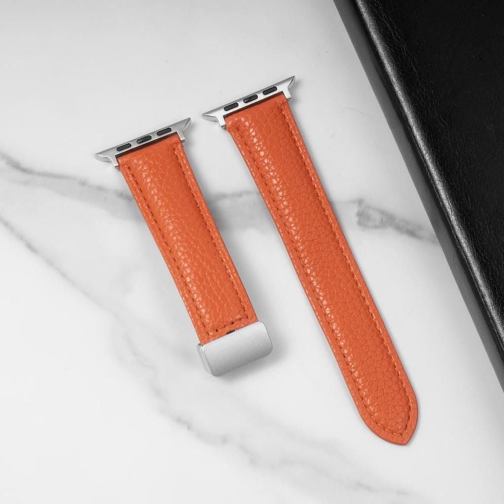 Magnetic Leather Strap for Apple Watch 10 Band 46mm 42mm 44mm 45mm 49mm 40 41mm Bracelet Correa iWatch Series Ultra 5 6 Se 7 8 9