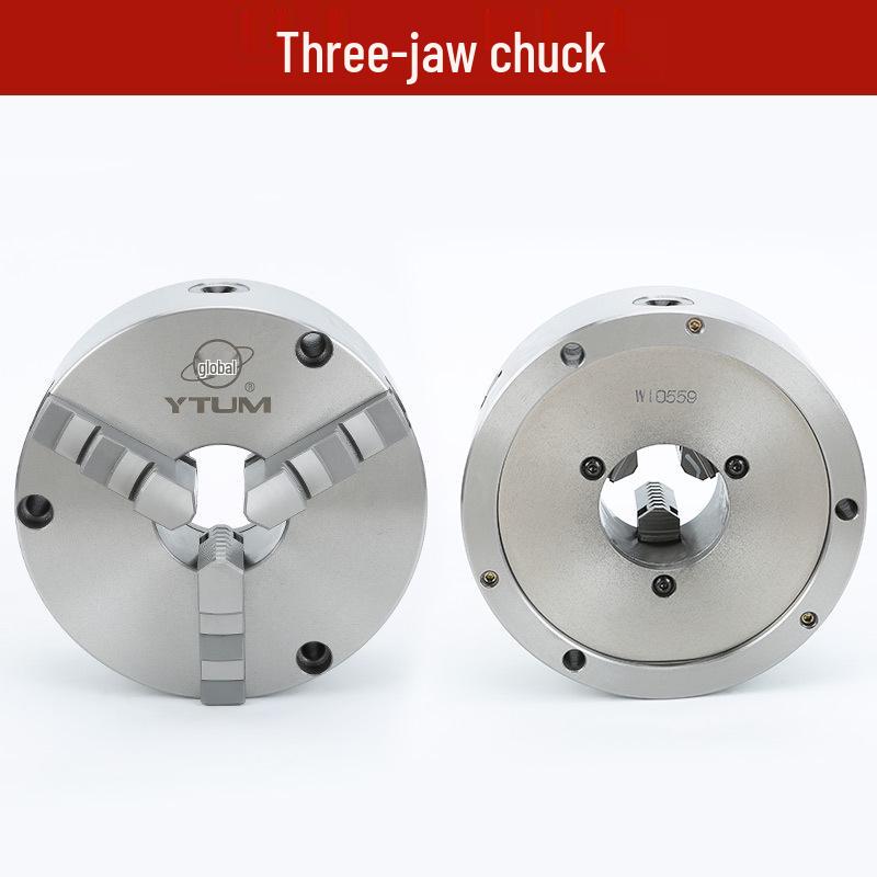 Yantai K21-125 Self-Centering Three-Jaw Chuck, M8 Front-Mounted Lathe Chuck