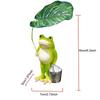 Resin Hanging Frog Figurine Planter Pot Decorations Funny Drinking Frog Statue Flower Pot Edge Animal Ornament Garden Decors