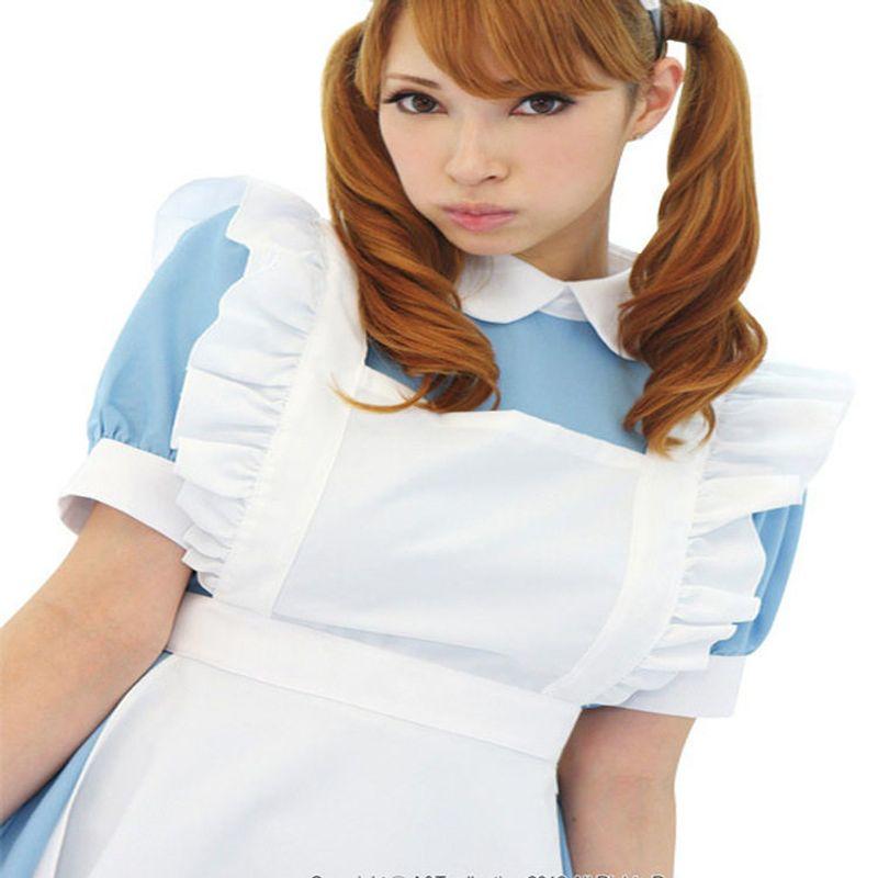 Cosplay Alice in Wonderland Super Cute Maid Outfit Water Blue Maid Costume Cos Anime Costume Performance Costume