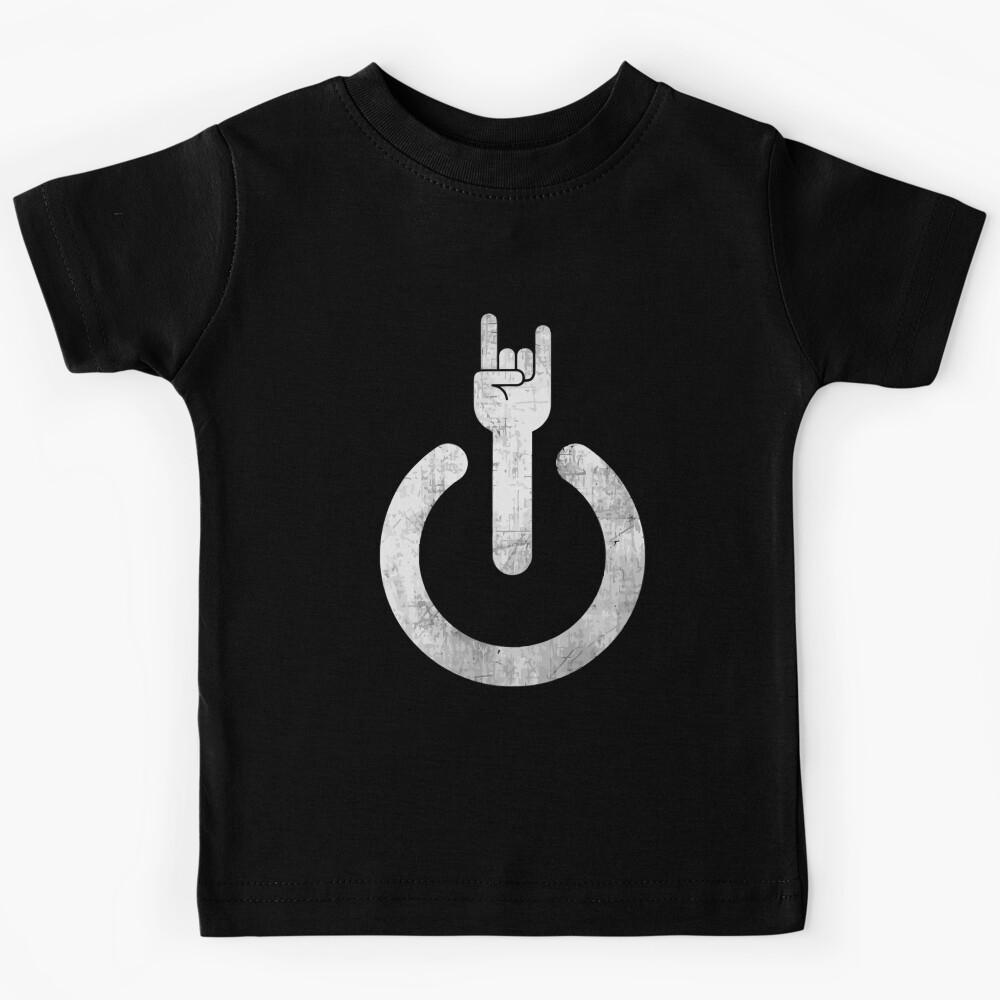 Heavy-Metal Sign Rock On Rock Band Music Kids T-Shirt 150
