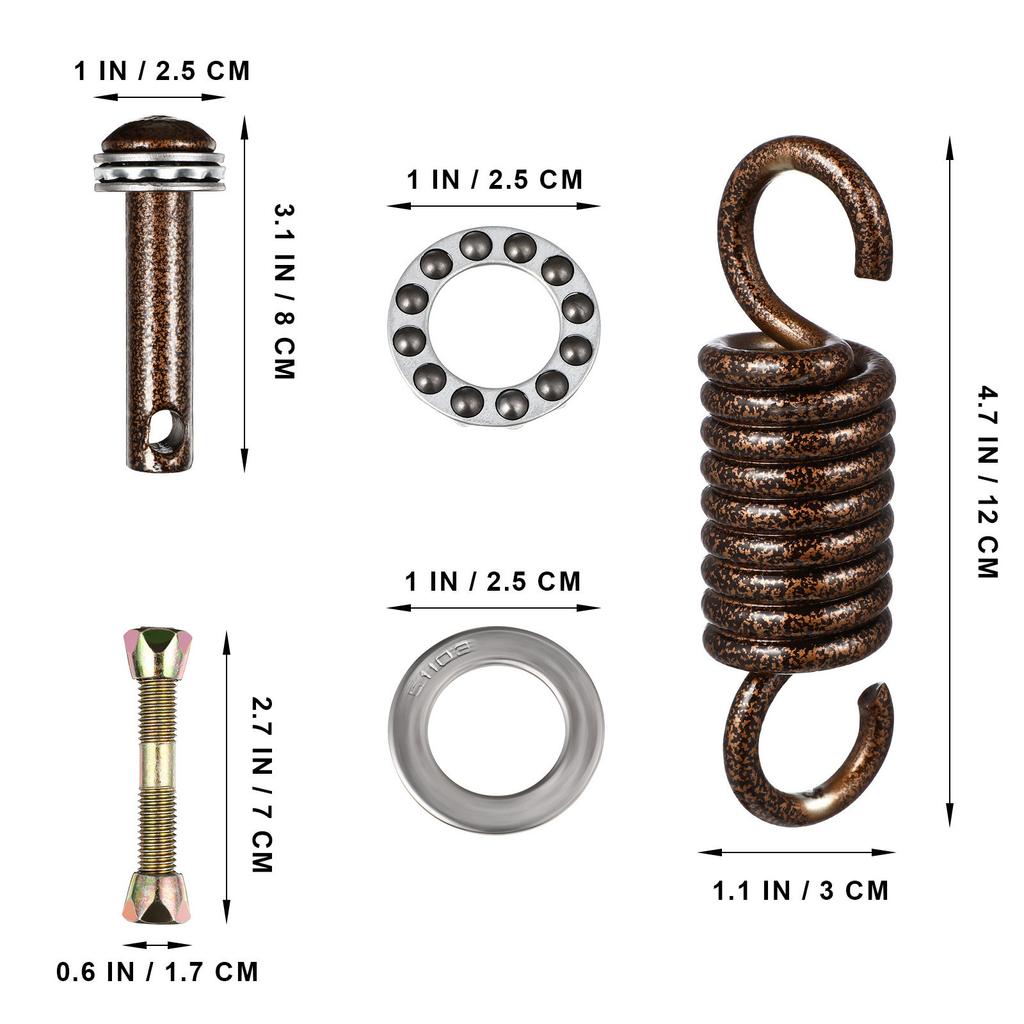 1 Set Stainless Steel Spring Hook Kit For Hammock Swing Replacement Hanging Chair Fitting Outdoor Porch Garden Egg Chair Heavy