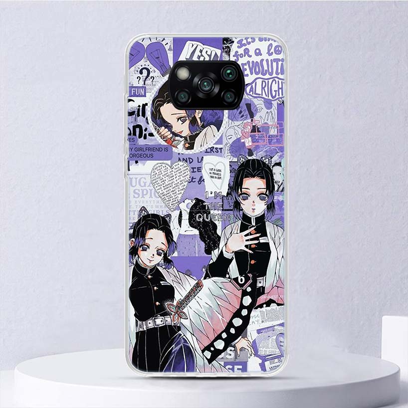 Demon Slayer Anime Kimetsu No Yaiba Soft Case pro Xiaomi Poco X3 NFC X4 M4 Pro M3 M2 Kryt na telefon F3 F2 F1 Mi Note 10 Lite A3 A2