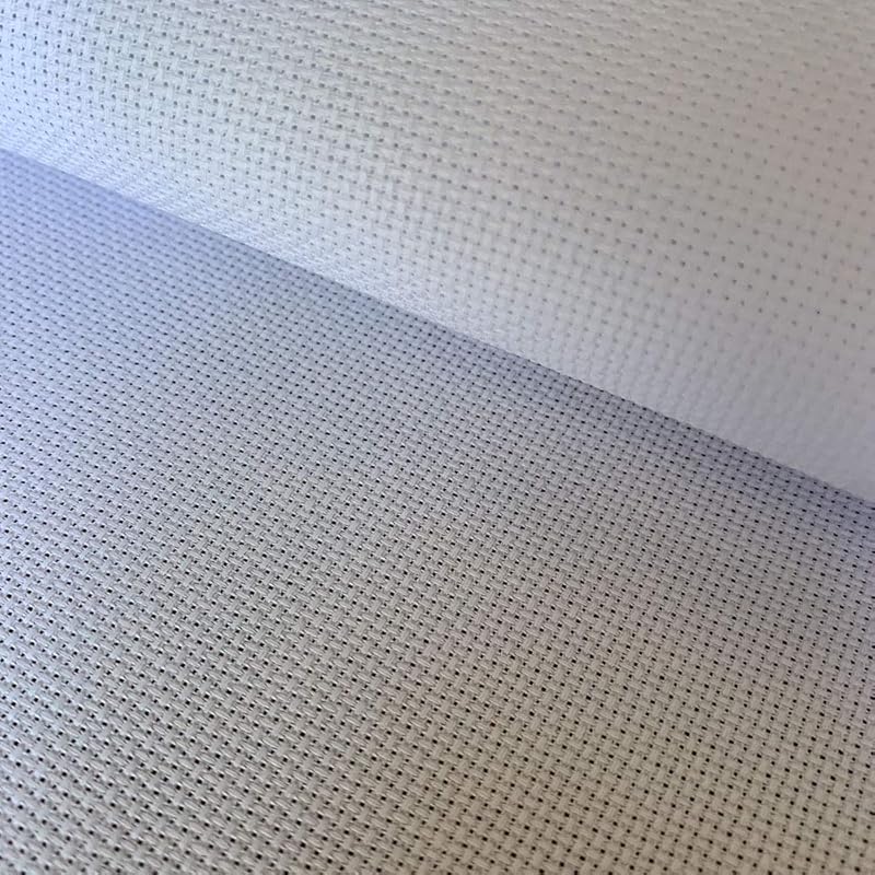 16 Count Cross Stitch Fabric Embroidery Aida Cloth, White, 59"W X 39"L
