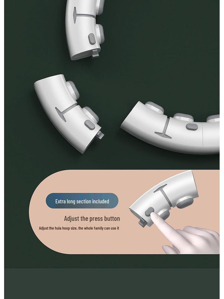 Weighted Hula Hoop for Slim Waist & Fat Burning - Adult Fitness Equipment