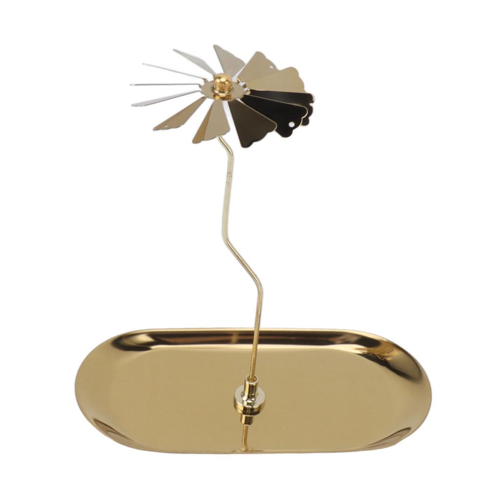 Drehbarer Kerzenständer Drehender Kerzenhalter Weihnachtsgeschenk Ovale Edelstahlablage