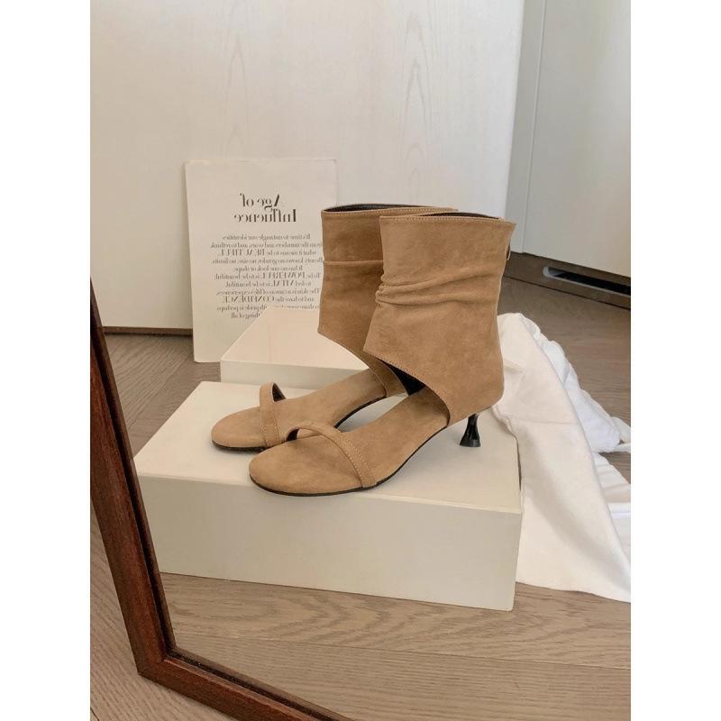 

Studiolee millennial babes~ trendy blogger feeling round head word with thin heels cool boots women s retro 40 хаки