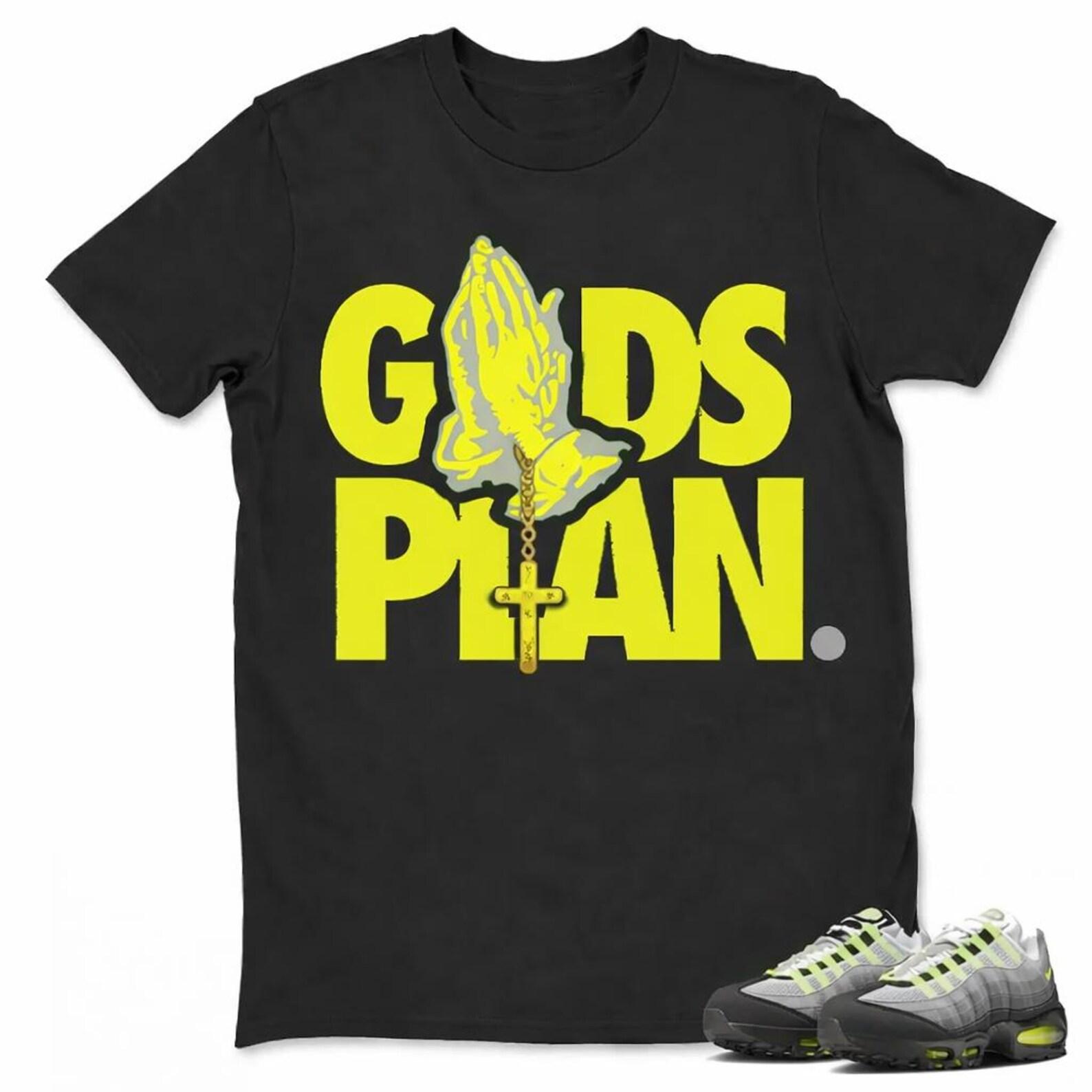 God’s Plan Cross Drip Sneaker Shirt – Air Max 95 Match Tee – Faith Streetwear Graphic XL
