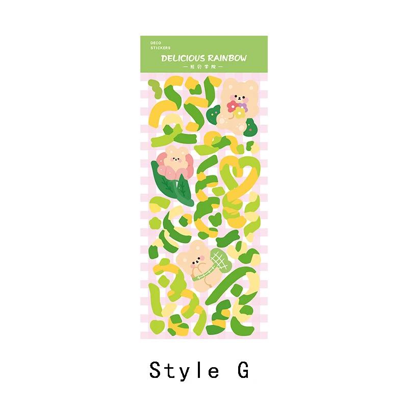 

Mr. Paper 1 Pc/bag Rainbow Series Creative Cute Hand Account DIY Stickers Ins Style Collage Decoration Material