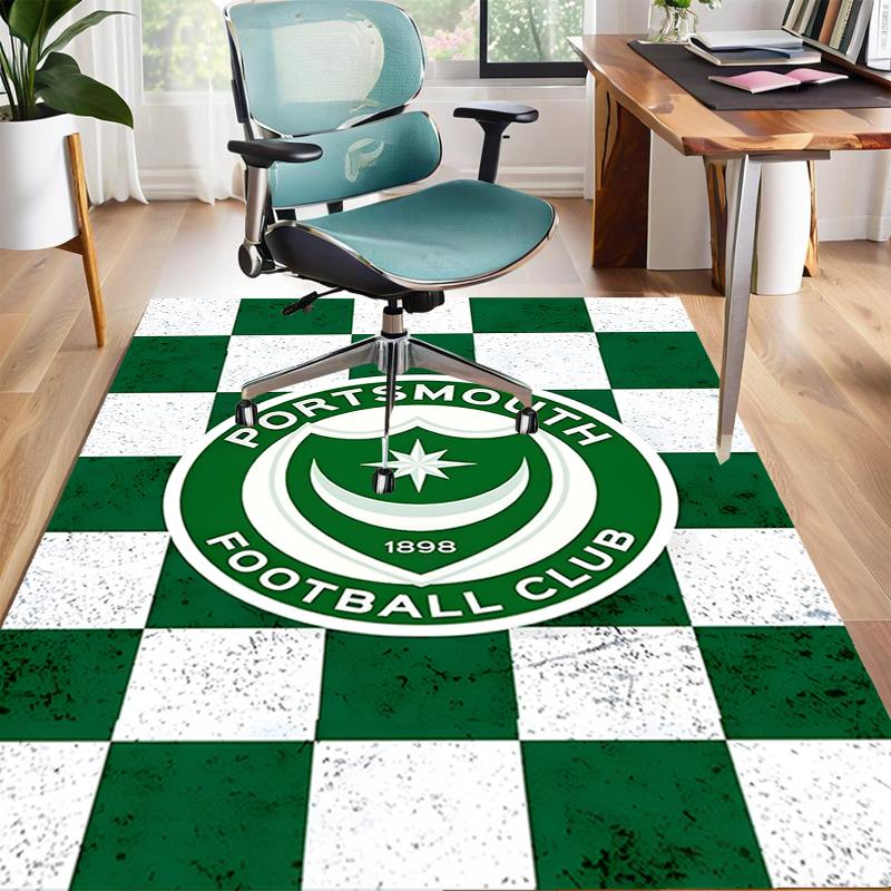 1pc Football Team Design Area Rug - Non-Slip, Soft & Cozy Floor Mat for Living Room, Bedroom, Office - Indoor/Outdoor Decorative Carpet