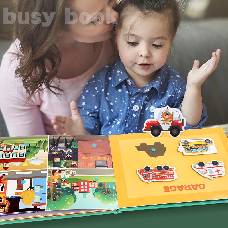 Quiet Book Sticker Puzzles Toy Baby Educational Montessori Early Education Children Cognitive Paste Matching Card Game Toy