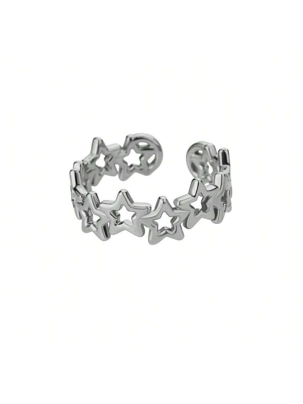 

Посеребренные кольца-звезды для женщин и мужчин, золотистого цвета, из нержавеющей стали, полые, с несколькими звездами, женские, эстетичные украшения, anillo