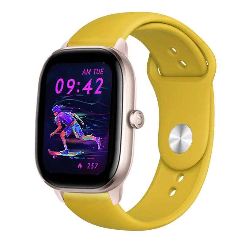 

20 мм 22 мм ремешок для часов Amazfit gts 4/3/2/gtr4 mini/Gtr/2e/Pro 47 мм спортивный силиконовый браслет браслет Amazfit Bip/U/3/Pro ремешок 20mm watch strap