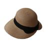 Women's Summer Sun Protection Bowknot Japanese Style Fisherman Hat Korean Version Versatile Foldable Straw Hat for Beach and Seaside