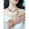 Island style beach starfish vacation four-piece set chain alloy diamond-encrusted bohemian shell jewelry