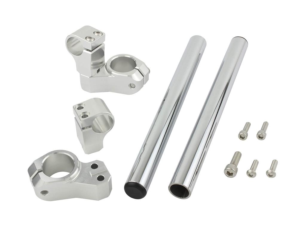 SHIFT UP Motorcycle Separate Handlebar Kit Grip for NSF100 NSR50 NSR80 (without Ends) NSR-mini (95-) (95-) Silver, 201061-13