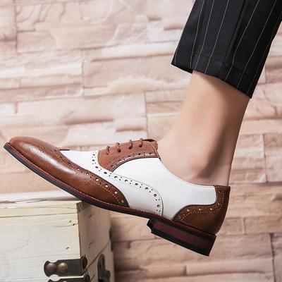 Scarpe da Uomo alla Moda in Pelle a Blocco con Fondo Rosso Splicing Stile Britannico Scarpe Eleganti da Lavoro Scarpe Sociali da Gentiluomo Taglie 38-48
