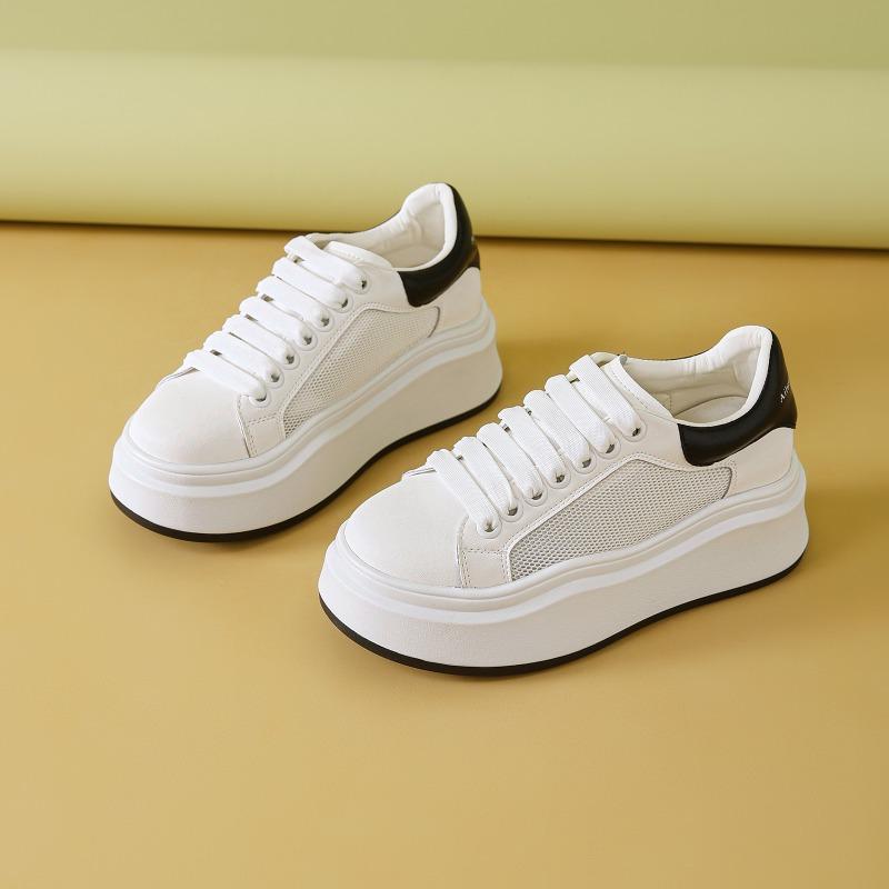 

Spring and autumn new thin small inner height increase small white shoes women s commuting casual thick-soled muffin shoes 40