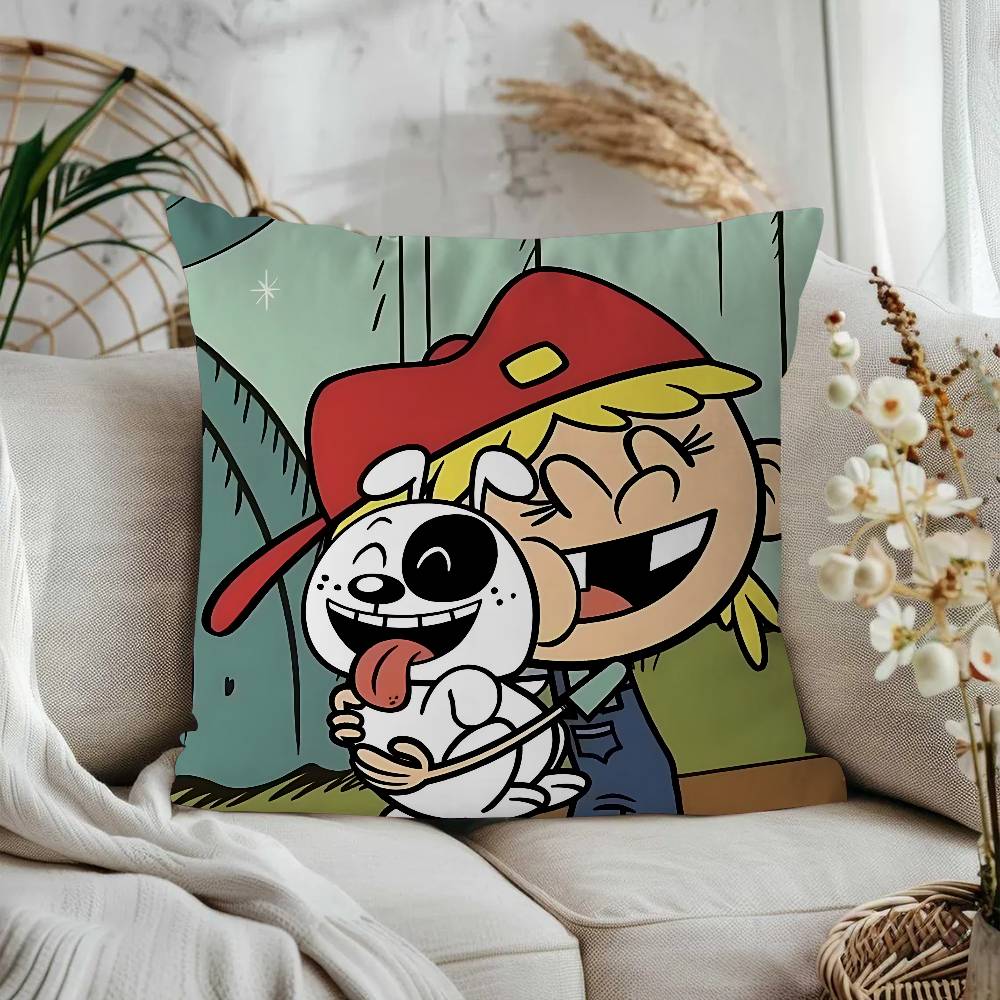 

Anime The L-loud House Cushion Cover Decorative Pillow Sofa Home Decor Case Pillow Cases 16x16Inch