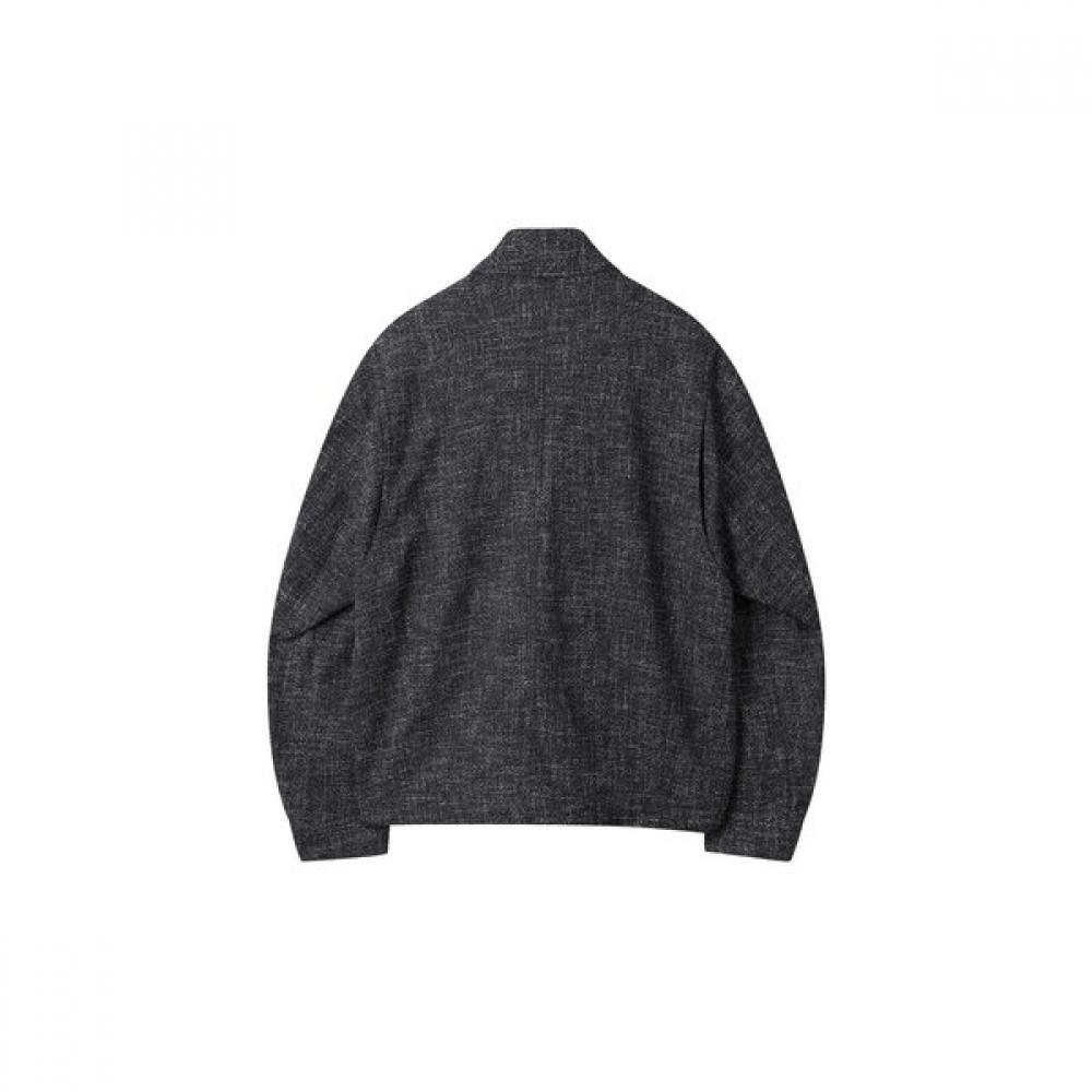 Customellow Black Tweed Blouson Jacket Cwjas25101bkx