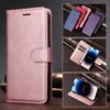 Pure Color Wallet Flip Leather Case For iPhone 14 13 12 11 Pro Max Mini XS XR X 7 8 6 6S Plus SE 2020 2022 5 5S Phone Book Cover