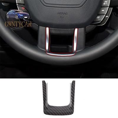 For Land Rover Range Rover Evoque 2012-2018 ABS Carbon Fiber Car Steering Wheel Decorative Frame Sticker Car Accessories