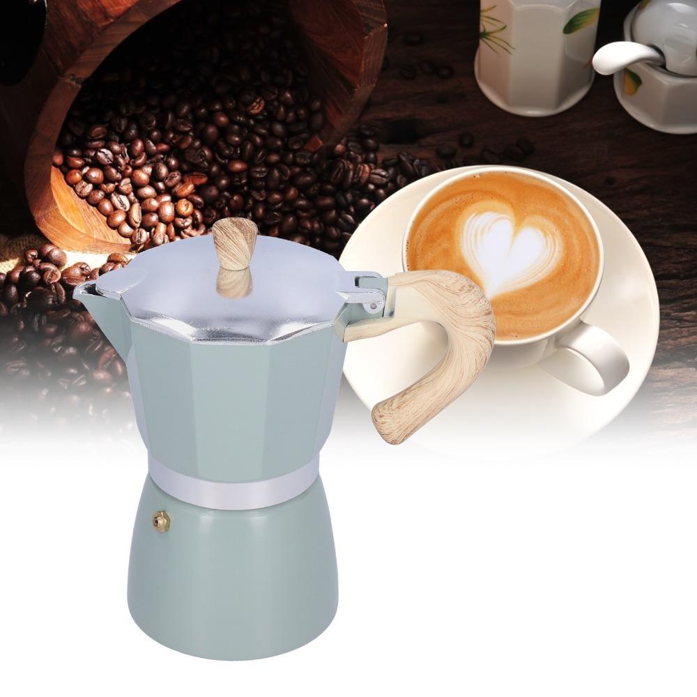 300ML Capacity Stovetop Espresso Maker Aluminum Alloy Coffee Maker Moka Pot  Home Use