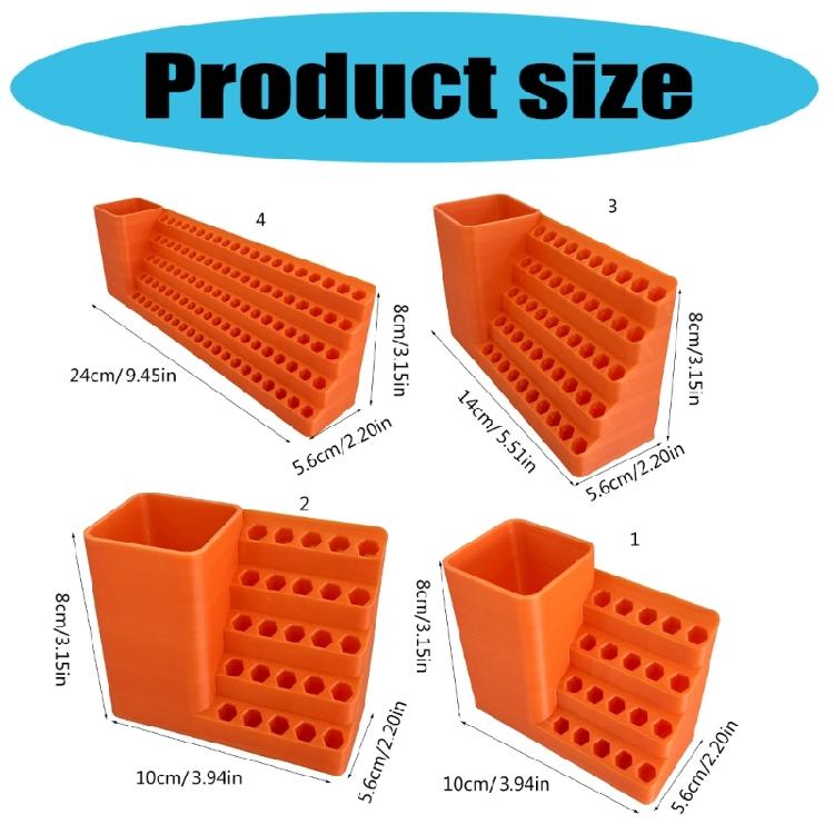 Impact Resistant Screwdriver Bit Holder Case Organizer 20/25/50/100 Holes Tool Storage for Home Garage