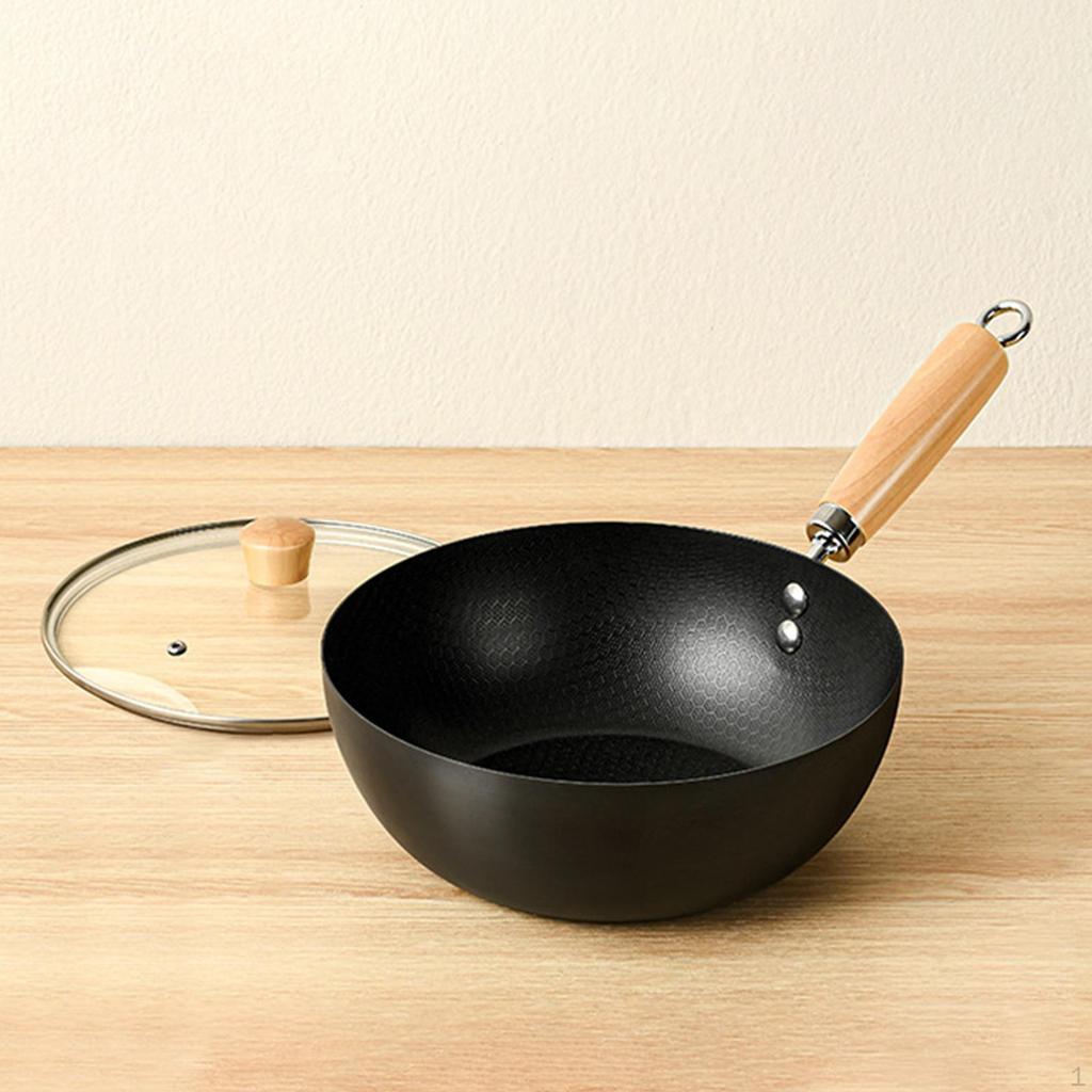 Iron Stir Fry Pan Induction Cooker Kitchen Cookware Household No Coating Nonstick