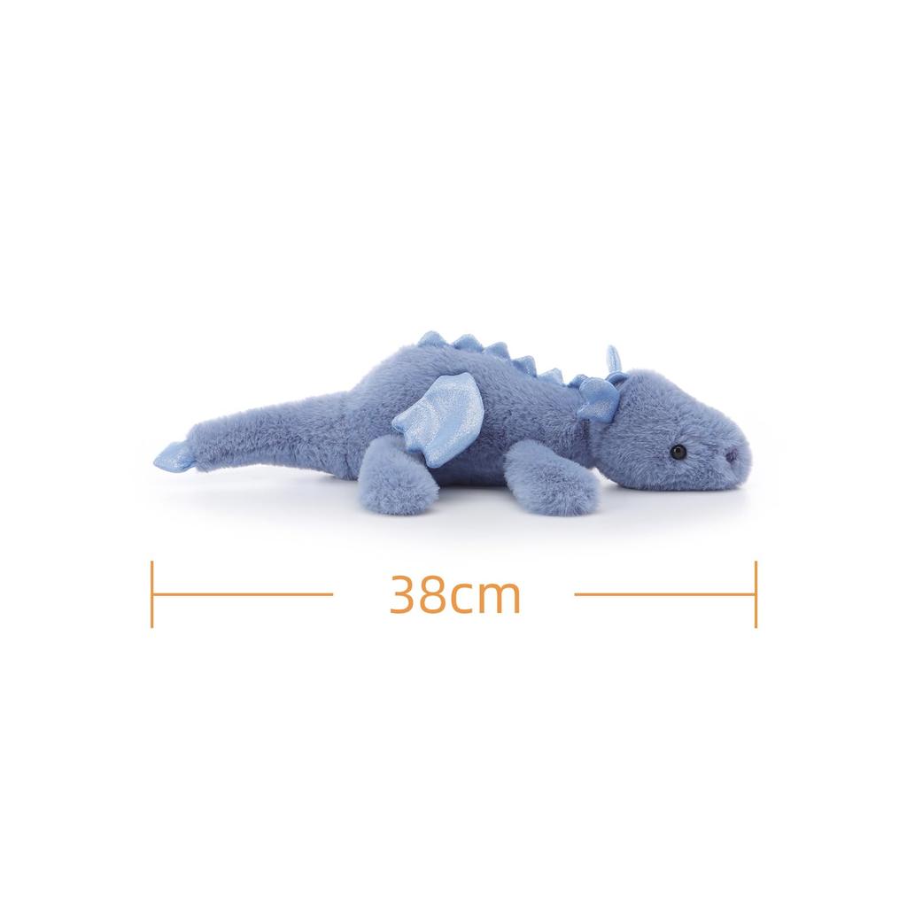 Apricot Lamb Dark Blue Lying Dragon Plush Toy for Soft and Fluffy Dark Blue Lying Dragon for Girls and 38cm Children, Cute, Boys,