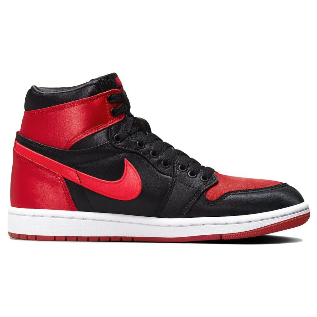 Air Jordan 1 Retro High OG Satin Bred 2023 Women Sneakers Black University-Red White FD4810-061
