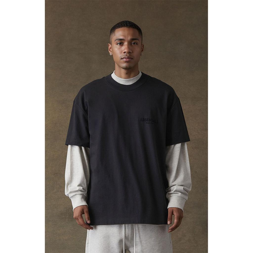 Fear Of God Essentials SS21 Short Sleeve Tee With Logo Unisex Tops Black FOG-SS21-629