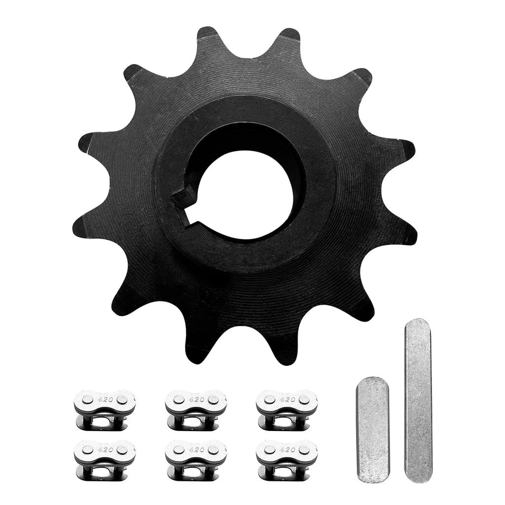 420 Sprocket 12 Tooth 5/8" Bore 3/16" Keyway for 20/30 Series Torque Converters CVT for Coleman KT196 CT200U BT200X CT200U-EX Mini Bike Go Kart #40