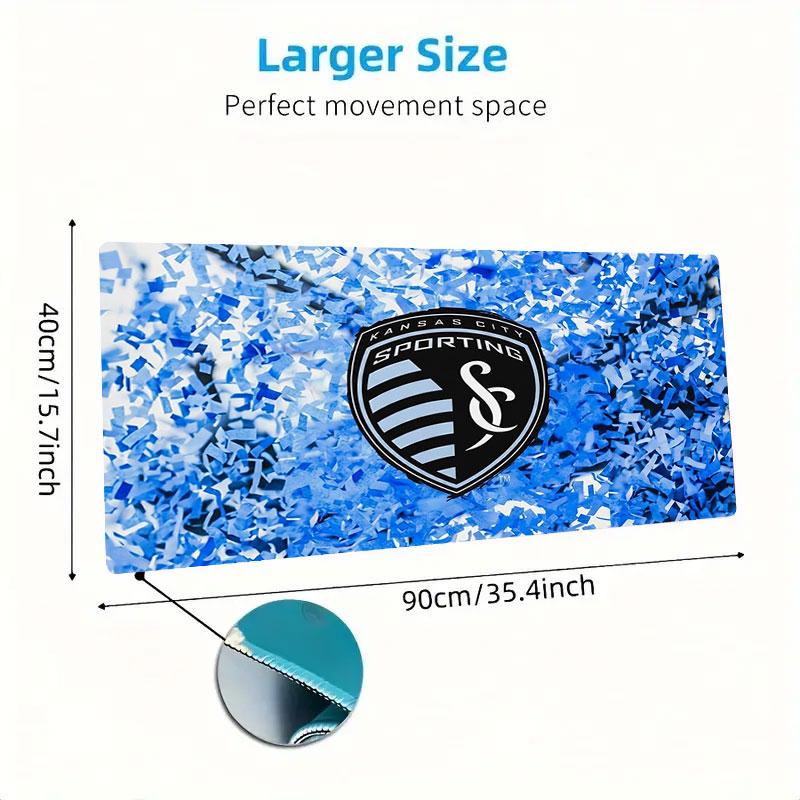 Sporting Kansas City Large Size Mouse Pad Large Gaming Table Cushion Non-slip Laptop Tablet Big Mousepad XXL Mat Mini PC Playmat With Lock edge