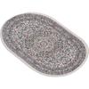 Miniature Rug, 1/12 Colorful Oval Carpet for Dollhouse (B02 Beige)