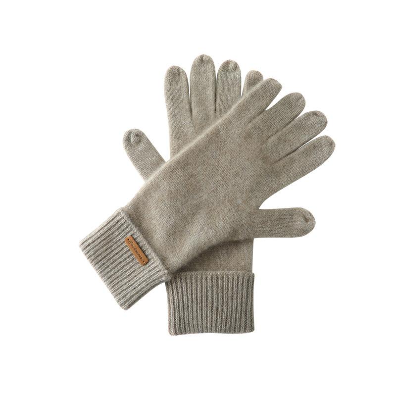 Touch Screen Gloves Cashmere Autumn and Winter New Style Unisex Striped Warm Cycling Windproof Knitted Five Finger
