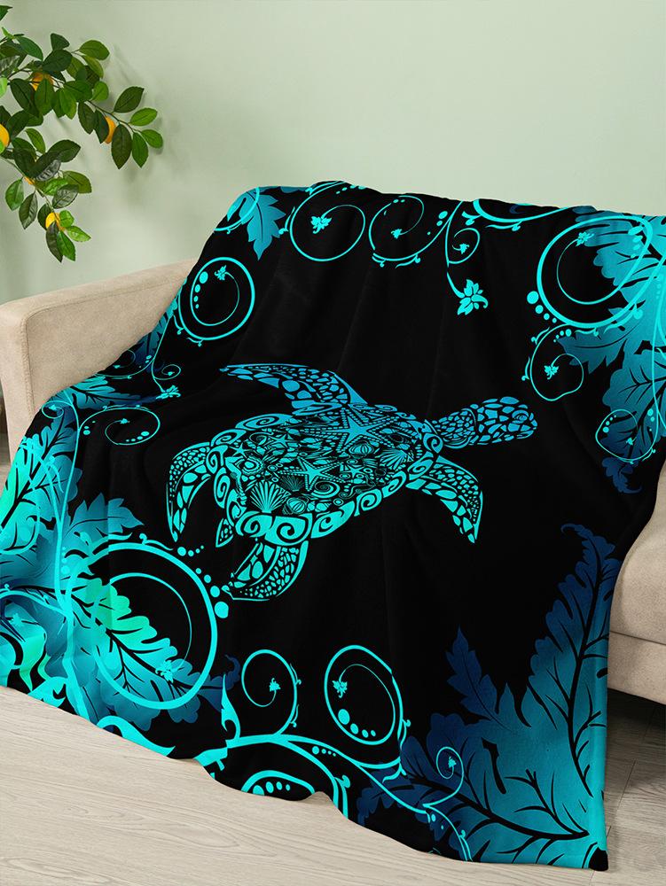 Flannel Blanket Sea Animals Turtle Blanket Crystal Fleece Blanket Spring And Autumn